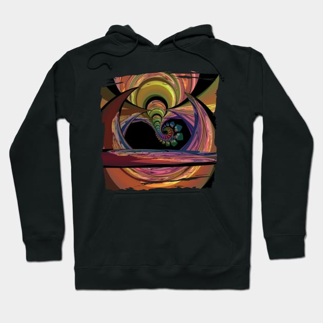 Dramatic Spiral Fractal Hoodie by Gingezel